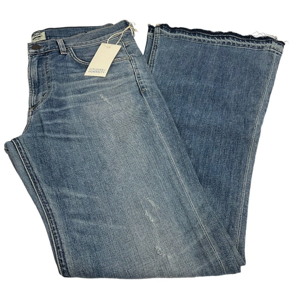 Citizens of Humanity Jeans Women's Sz 28 Blue Drew Flip Flop Flare Mid $228 Nwt - Picture 3 of 16